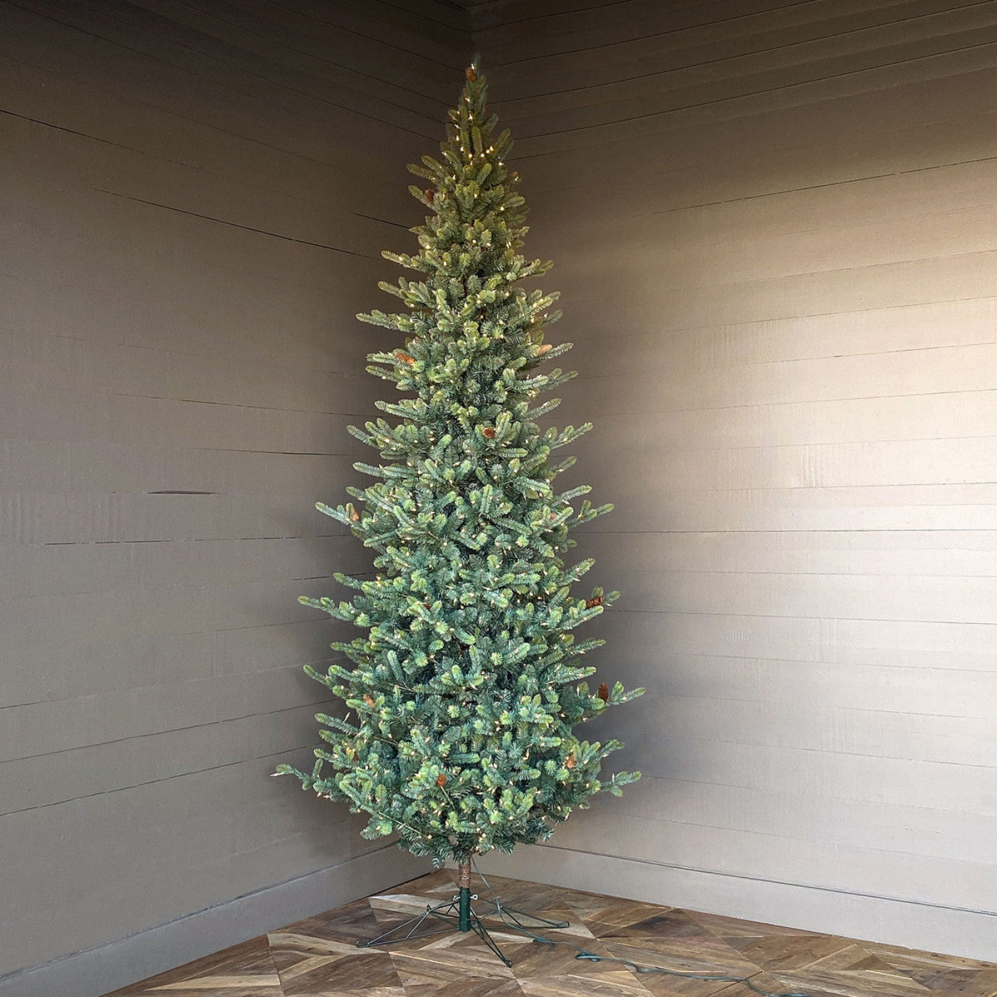 Park Hill Collection Tree Lot 12' Slim Blue Spruce Tree with LED Lights - XPQ90688