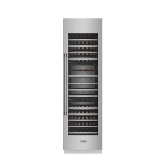 Thor Kitchen 24-inch Built-in Column Wine Cooler, Stainless Steel Panel Ready - XRF24CWC-SS