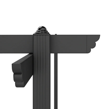 Outsunny 13' x 13' Aluminum Retractable Pergola Canopy, for Garden Patio Backyard Deck, Gray - 84C-567V00GY