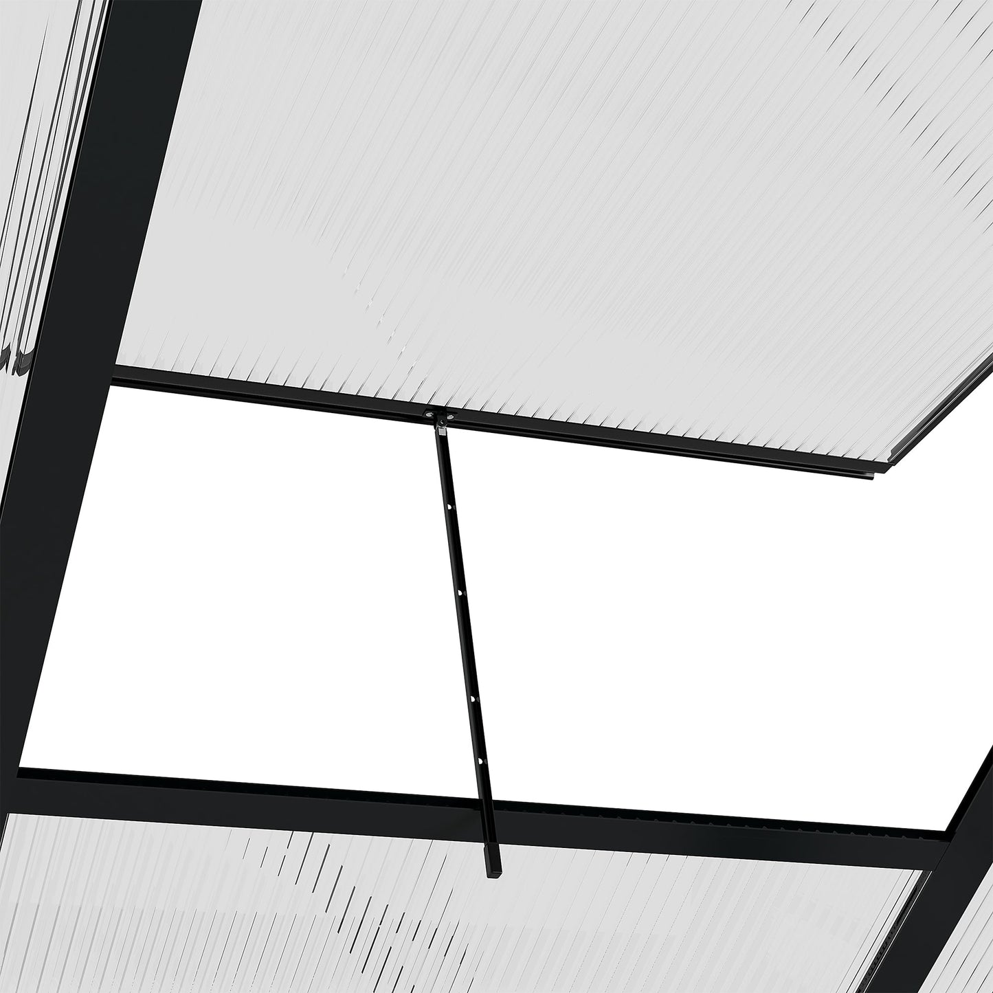 Outsunny BloomGreen 6' x 10' Greenhouse with Rain Gutter and Roof Vent Gray - 845-059V01GY