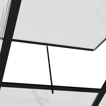 Outsunny BloomGreen 6' x 10' Greenhouse with Rain Gutter and Roof Vent Gray - 845-059V01GY