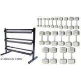 York Barbell 5-50lb Cast Iron Dumbbell Package 27019