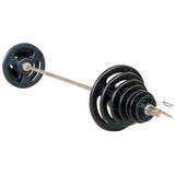 York Barbell Steel Iso-Grip 300lb Plate and Barbell Set 29017