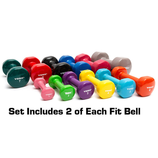 York Barbell Vinyl Dumbbell Set 27025