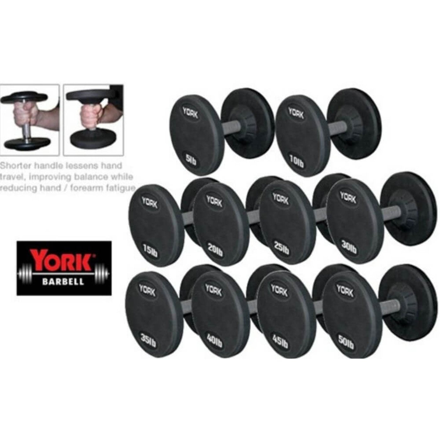 York Barbell Pro Style Dumbbell Sets 2613