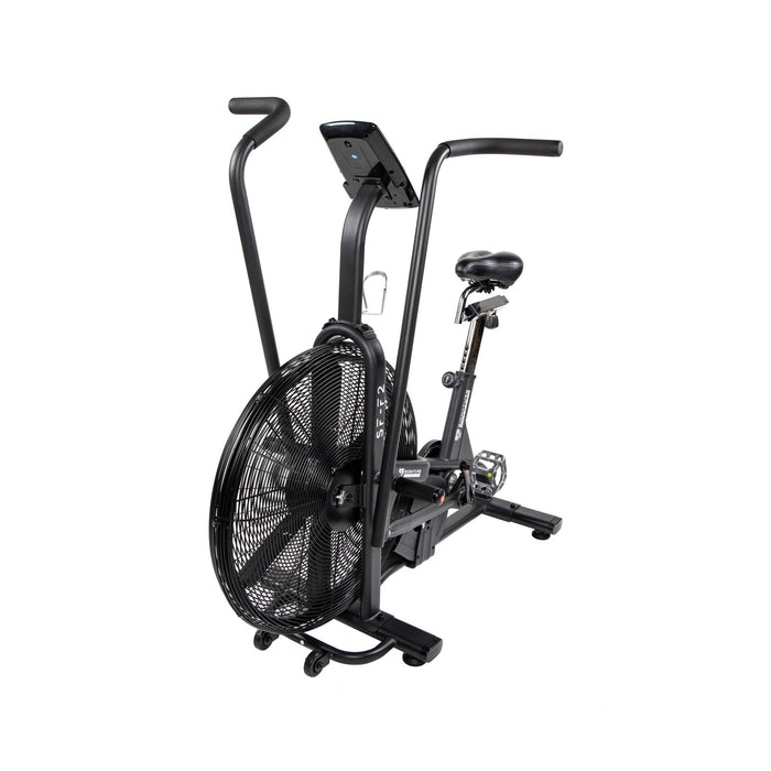 Signature Fitness Upright Fan Bike with Adjustable Seat and Handlebars for HIIT and Cardio Training -SF-F2