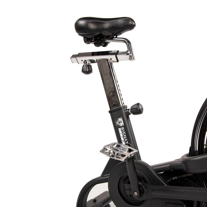 Signature Fitness Upright Fan Bike with Adjustable Seat and Handlebars for HIIT and Cardio Training -SF-F2