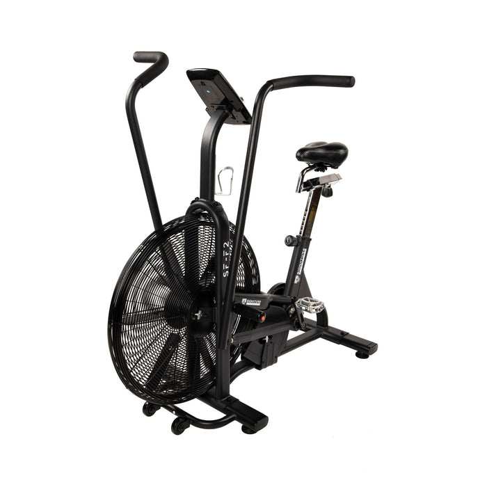 Signature Fitness Upright Fan Bike with Adjustable Seat and Handlebars for HIIT and Cardio Training -SF-F2