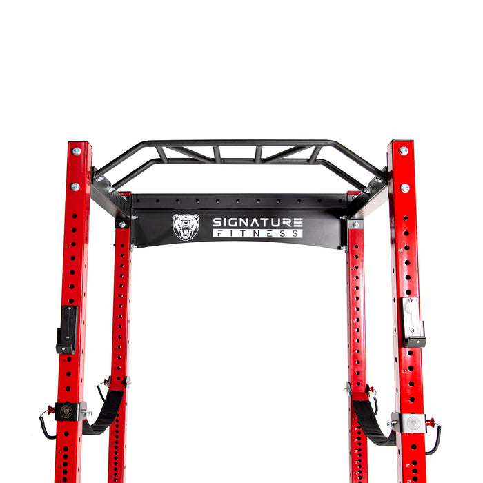 Signature Fitness SF-3 1,500 Pound Capacity 3” x 3” Power Cage Squat Rack, Includes J-Hooks and Safety Straps, Other Optional Accessories - SF-PC1