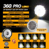 Auxbeam 7" 230W 33332LM 360-PRO Series Offroad LED Driving Lights for Chevy Silverado - GP00008379