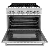 ZLINE Appliance Package - 36 in. Dual Fuel Range, 36 in. Range Hood, 2KP-RARH36