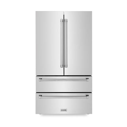 ZLINE Appliance Package - 48 in. Dual Fuel Range, Range Hood, Microwave Drawer, 3 Rack Dishwasher, Refrigerator, 5KPR-RARH48-MWDWV