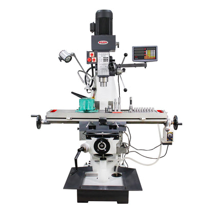 KAKA Industrial ZX-5325C Drilling and milling machine 230V460V-60HZ-3PH Main Moto power 1.5KW Gear Head Auto Feed Table Drilling and milling machine with 3 Axis DRO - 183013V230V460