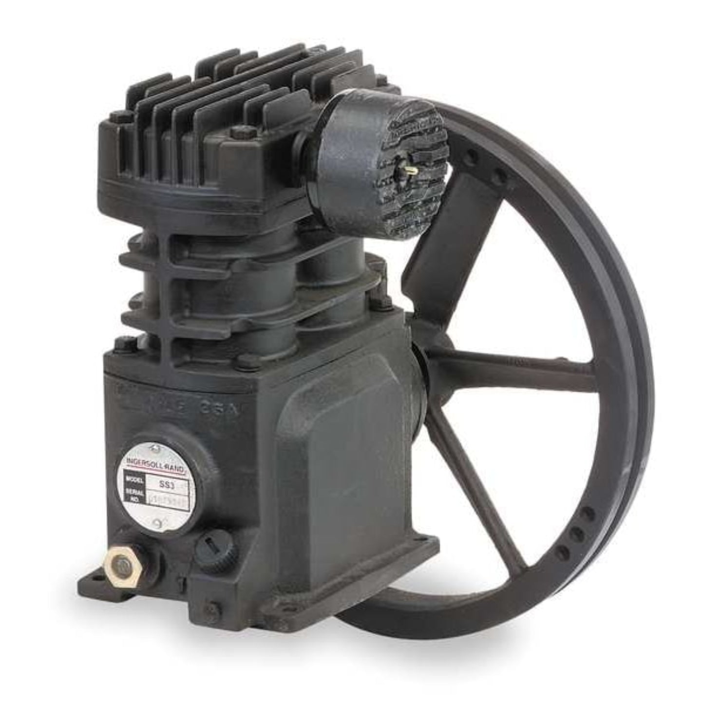 Ingersoll Air Compressor Pump, 3 hp, 1 Stage, 16.9 fl oz Oil Capacity, 2 Cylinder - G7617617