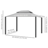 Outsunny 10x10 Hardtop Gazebo - 84C-215BK