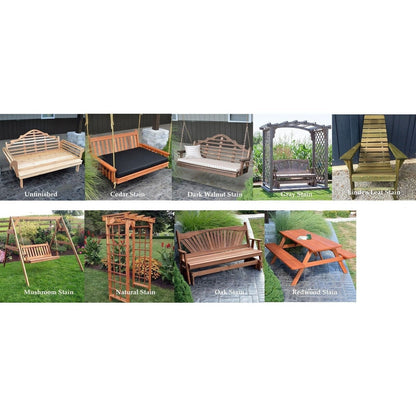 A & L Furniture Amish Handcrafted Cedar Wood Covington Arbor - 1403C-CS
