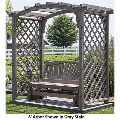 A & L Furniture Amish Handcrafted Cedar Wood Jamesport Arbor w/ Glider - 1541C-CS