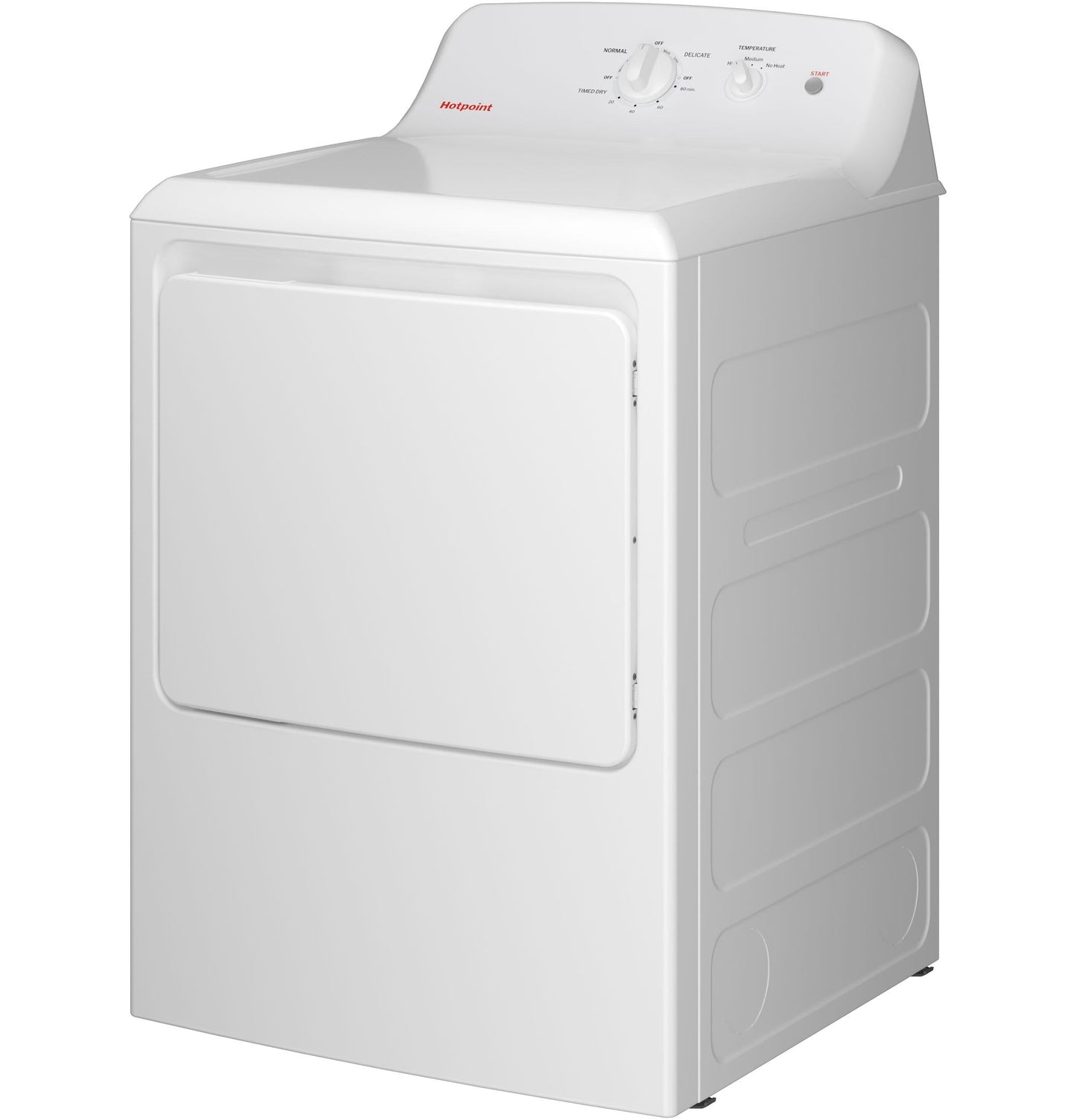 HOTPOINT 6.2 cu. ft. Capacity  Electric Dryer with Up To 120 ft. Venting and Shallow Depth - HTX26EASWWW-KT