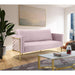 Meridian Furniture Casa Pink Velvet Sofa with Gold Iron Metal Base - 692Pink-S