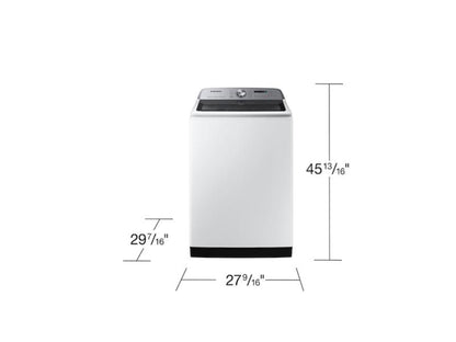 SAMSUNG 5.4 cu. ft. Smart Top Load Washer with Pet Care Solution and Super Speed Wash in White - WA54CG7150AW-KT