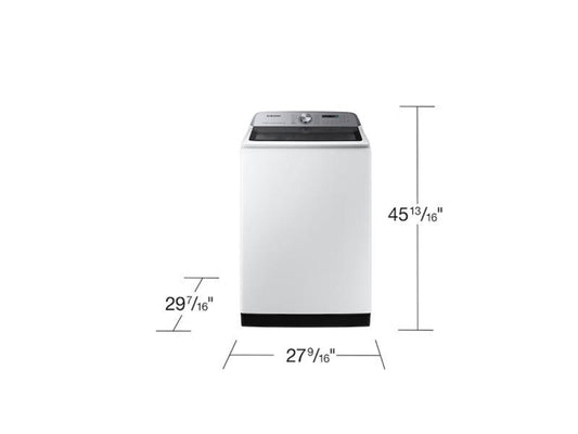 SAMSUNG 5.4 cu. ft. Smart Top Load Washer with Pet Care Solution and Super Speed Wash in White - WA54CG7150AW-KT