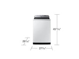 SAMSUNG 5.4 cu. ft. Smart Top Load Washer with Pet Care Solution and Super Speed Wash in White - WA54CG7150AW-KT