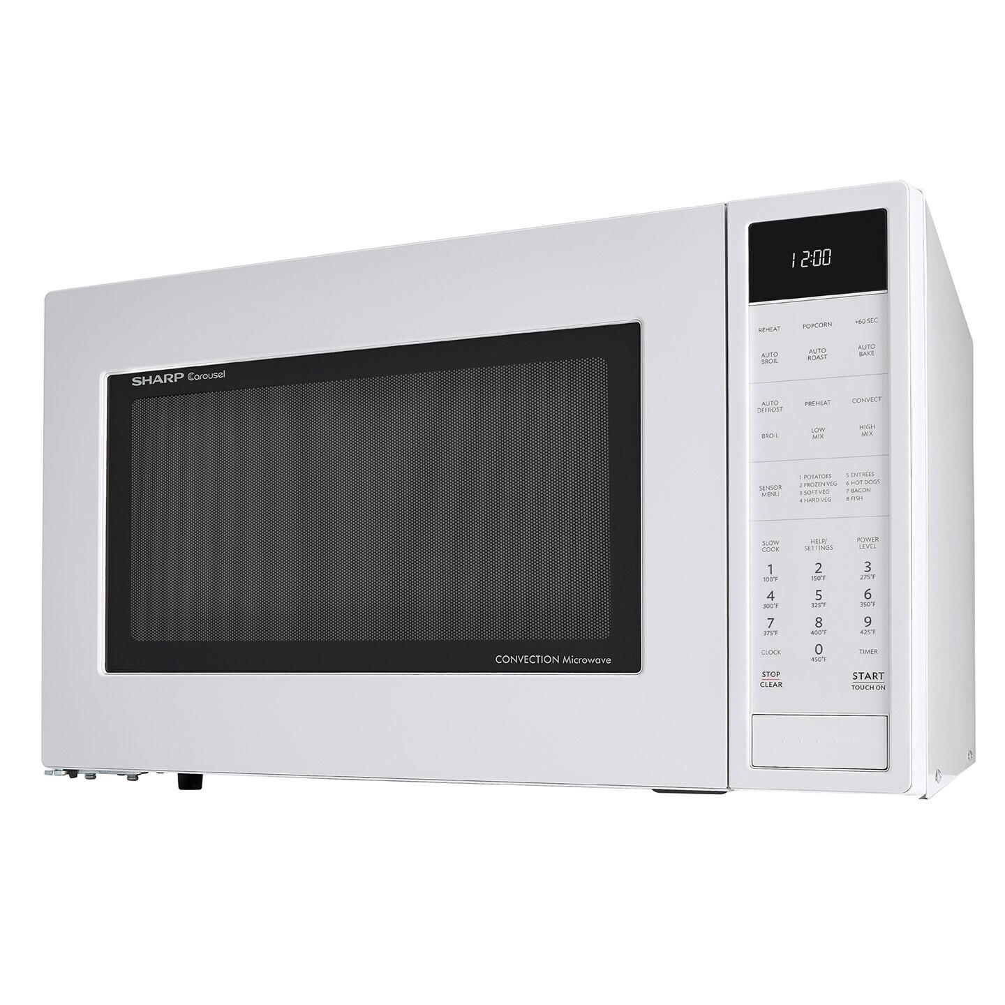 Sharp 1.5 cu. ft. 900W Sharp White Carousel Convection + Microwave Oven  - SMC1585BW-KT