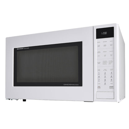 Sharp 1.5 cu. ft. 900W Sharp White Carousel Convection + Microwave Oven  - SMC1585BW-KT