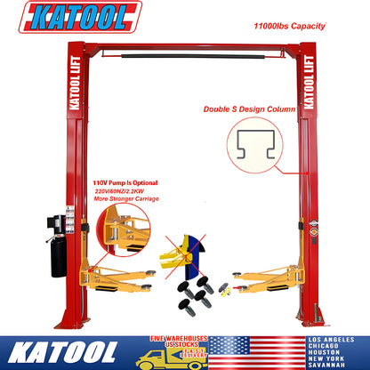 Katool Two Post Clear-floor Vehicle Lift 12,000lbs M120 - KT-M120