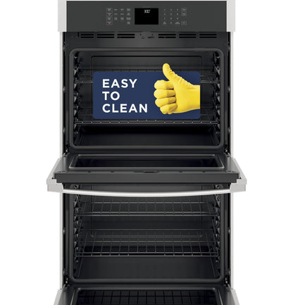 GE APPLIANCES JTD3000SNSS GE® 30" Smart Built-In Self-Clean Double Wall Oven with Never-Scrub Racks - JTD3000SNSS-KT