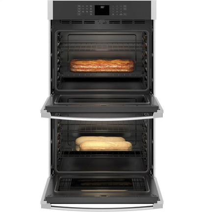 GE APPLIANCES JTD3000SNSS GE® 30" Smart Built-In Self-Clean Double Wall Oven with Never-Scrub Racks - JTD3000SNSS-KT