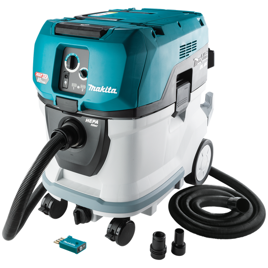 Makita (GCV07PMU) 80V max (40V max X2) XGT Brushless Cordless 10 Gallon HEPA Filter Wet/Dry Dust Extractor/Vacuum Kit, AWS (4.0Ah)