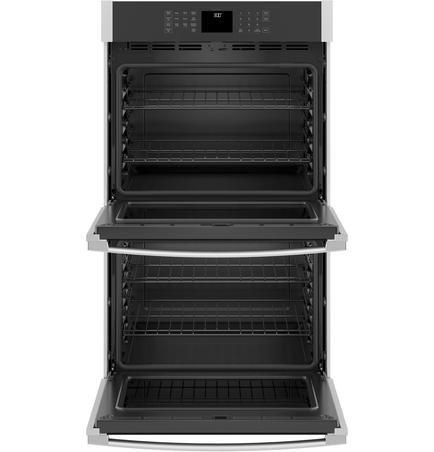 GE APPLIANCES JTD3000SNSS GE® 30" Smart Built-In Self-Clean Double Wall Oven with Never-Scrub Racks - JTD3000SNSS-KT