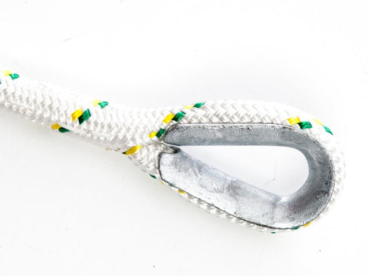 Portable Winch PCA-1218M2ESC Double Braided 1/2" x 984' Polyester Rope with Spices and Thimbles - PW,PCA-1218M2ESC
