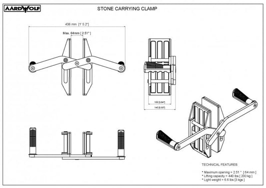 Aardwolf Stone Carrying Clamp - SCC03