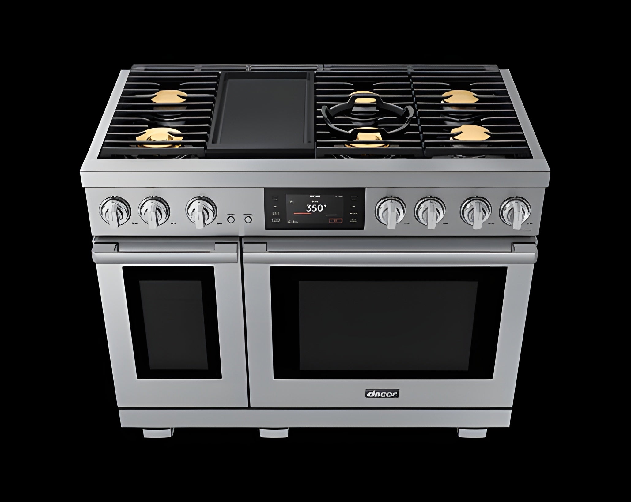 DACOR  48" Dual-Fuel Range, Silver Stainless, Natural Gas/Liquid Propane - DOP48T963DS-KT