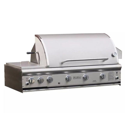 ProFire Deluxe Briquette Series 48-Inch Built-In Grill With Rotisserie & Double Side Burner - BQDLX48RS-P