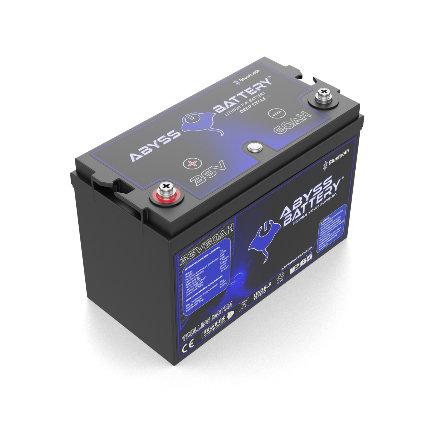Abyss Battery 36V 60Ah Lithium Trolling Motor Battery - AB-36V60-BT