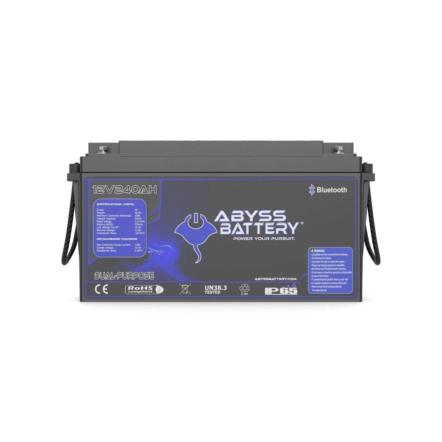 Abyss Battery  12V 240Ah Dual Purpose Lithium Marine Battery - AB-12V240-BT