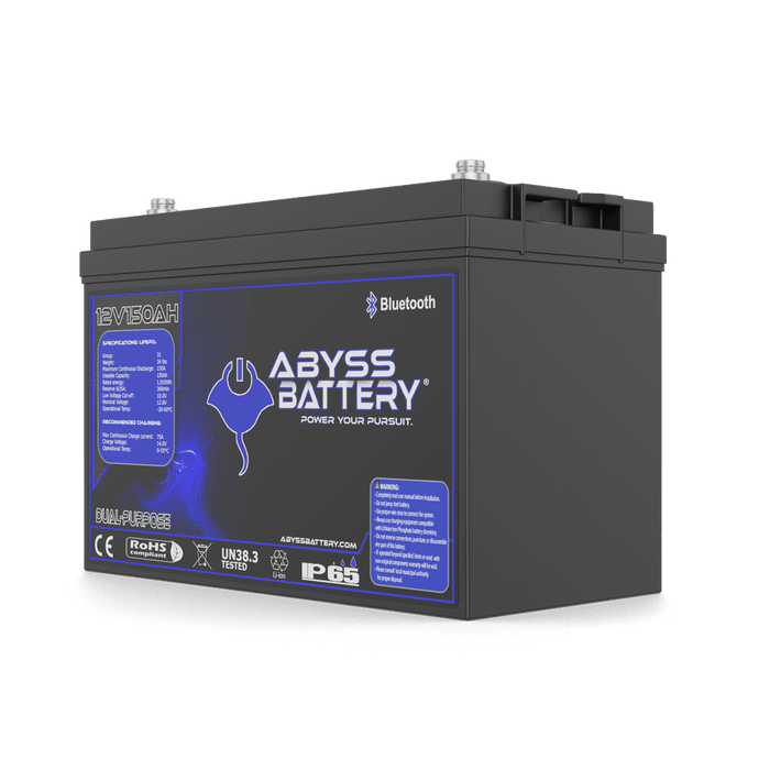 Abyss Battery 12v 150ah Dual Purpose Lithium Marine Battery - AB-12V150-BT