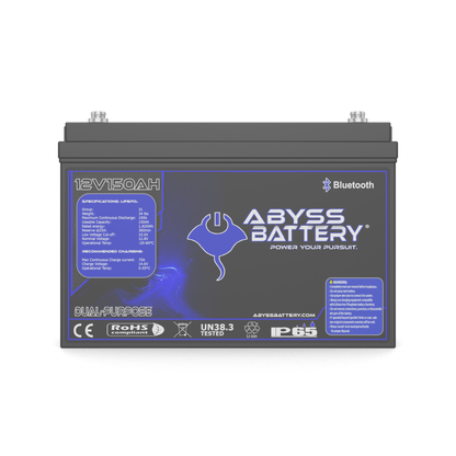 Abyss Battery 12V 150Ah Dual Purpose Lithium Marine Battery - AB-12V150-BT