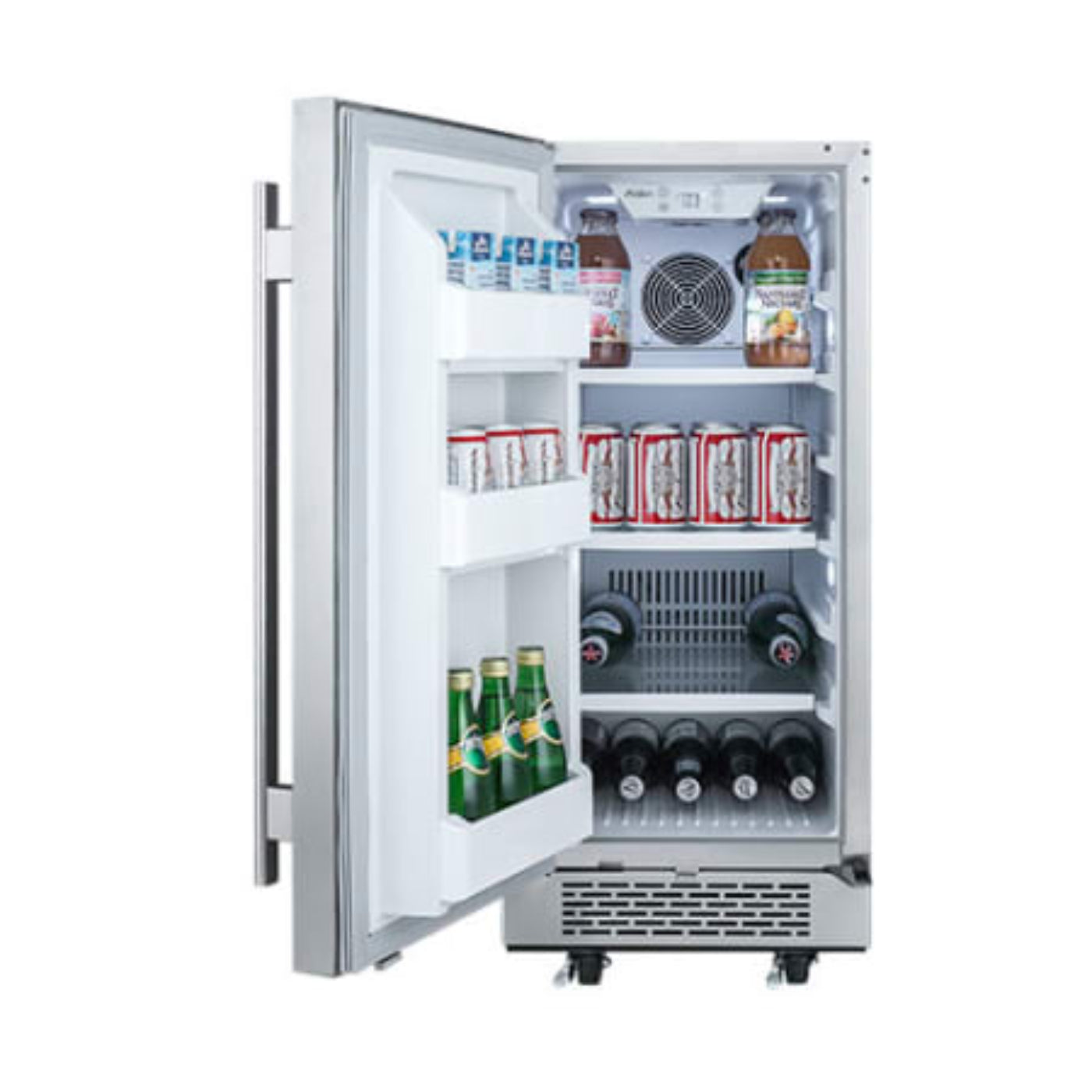 Avallon 15 Inch Wide 3.3 Cu.Ft. Energy Efficient Outdoor Approved Beverage Center with LED Lighting - AFR151SSODLH