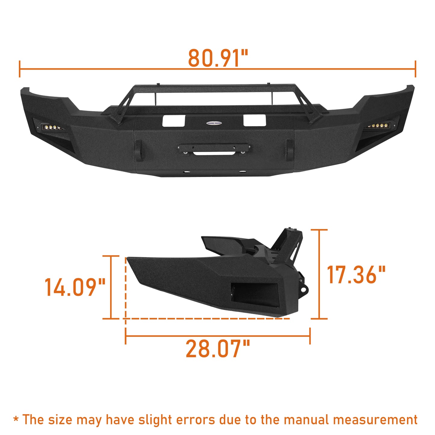 Aftermarket 2020-2023 GMC Sierra 2500/3500HD Front Bumper w/Winch Plate- Hooke Road