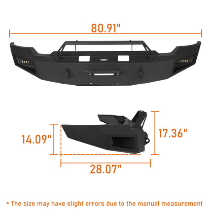 Aftermarket 2020-2023 GMC Sierra 2500/3500HD Front Bumper w/Winch Plate- Hooke Road