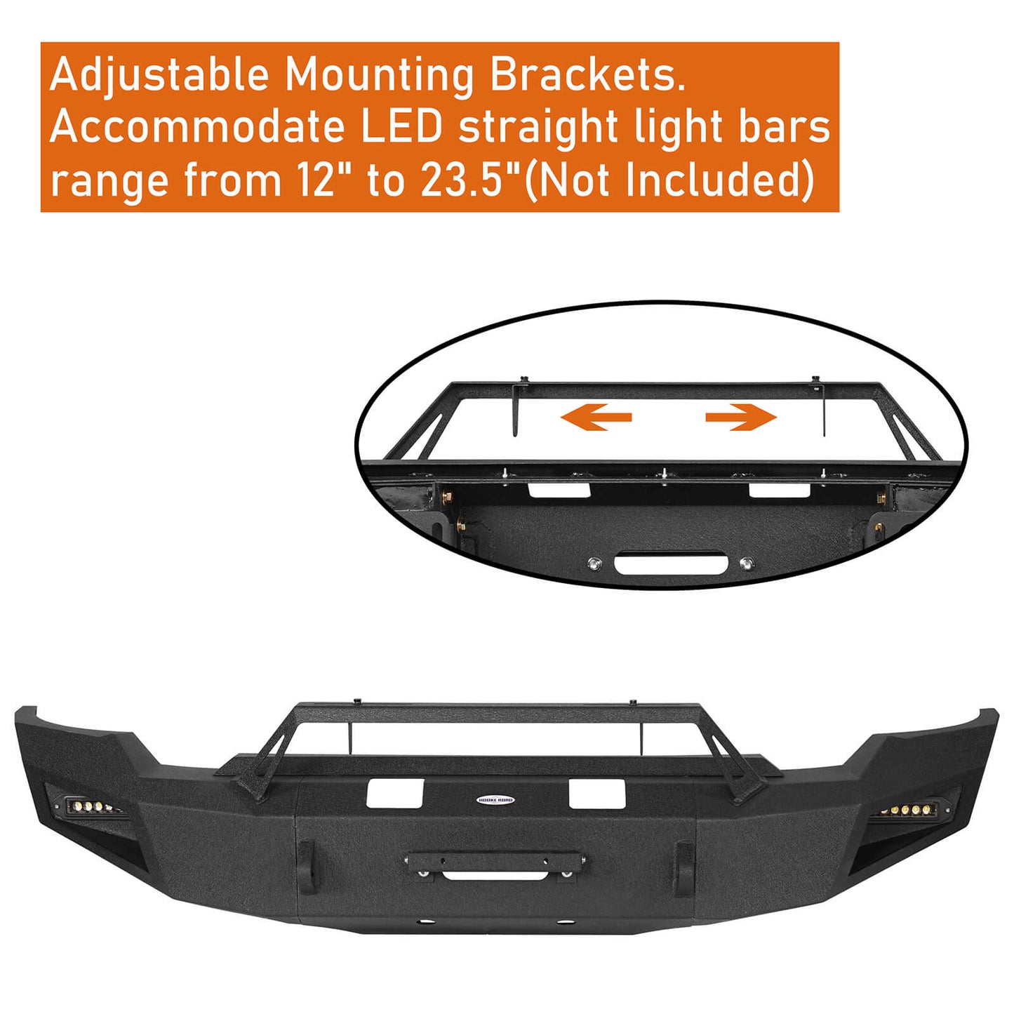 Aftermarket 2020-2023 GMC Sierra 2500/3500HD Front Bumper w/Winch Plate- Hooke Road