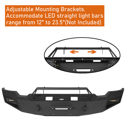 Aftermarket 2020-2023 GMC Sierra 2500/3500HD Front Bumper w/Winch Plate- Hooke Road