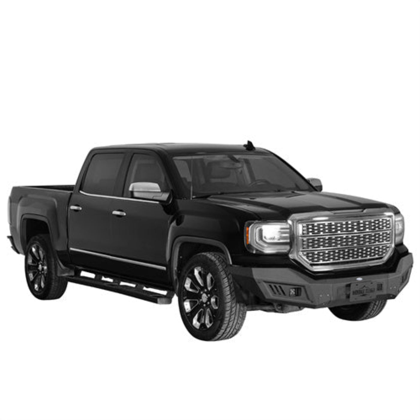Aftermarket Front Bumper w/ LED Spotlights for 2016-2018 GMC Sierra 1500 - Hooke Road - HE.9461