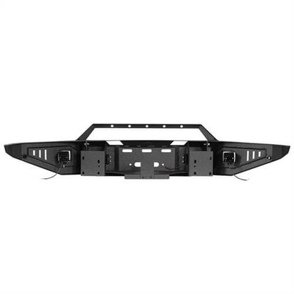 Aftermarket Full Width Front Bumper w/ Winch Plate & LED Spotlights For 2015-2018 Ram 1500 Rebel - HookeRoad