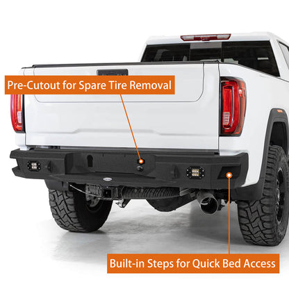 Aftermarket 2020-2025 GMC Sierra 2500/3500HD Discovery Rear Bumper - Hooke Road - HE.9203