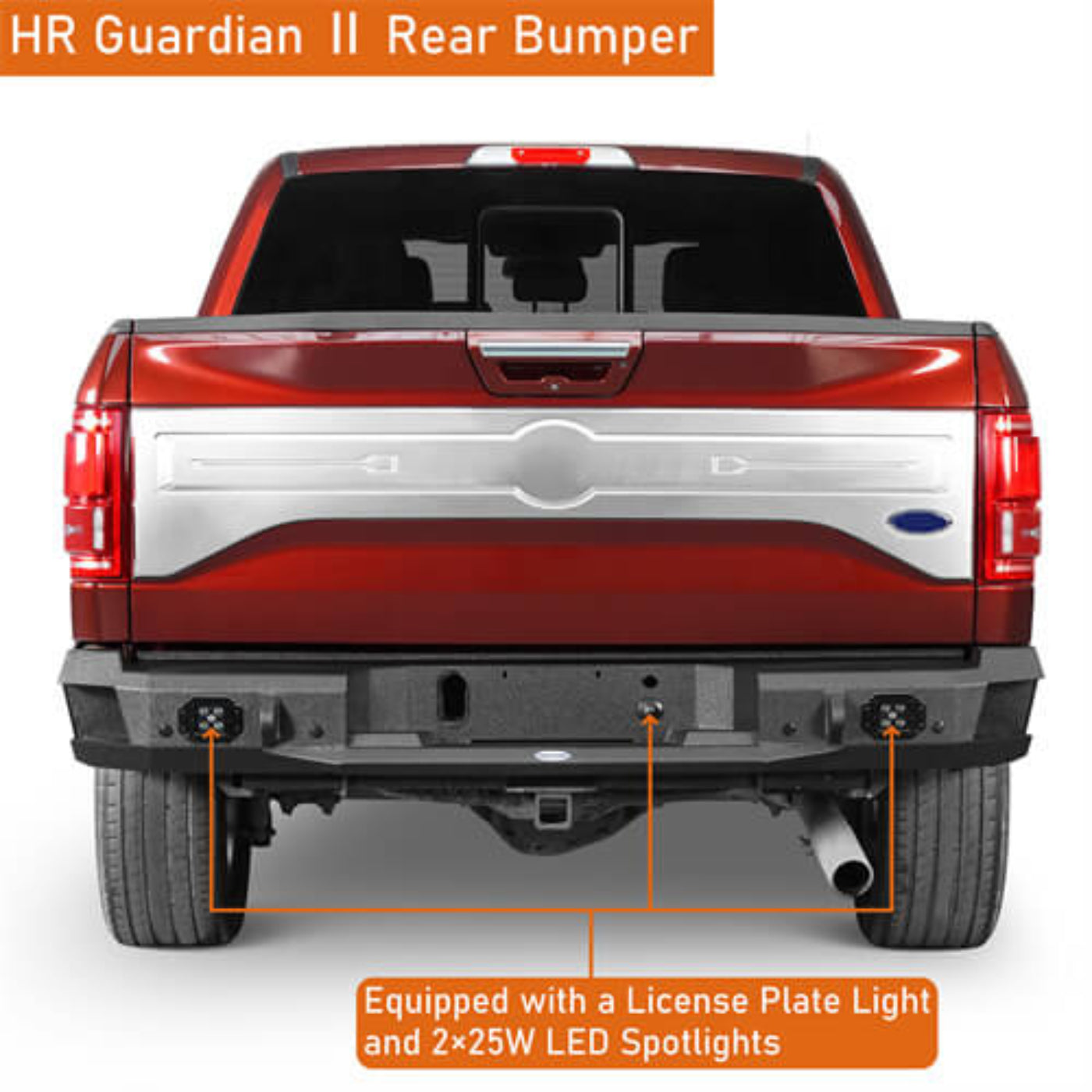 Aftermarket Rear Bumper For 2015-2017 Ford F-150 (Excluding Raptor) - Hooke Road - HE.8284